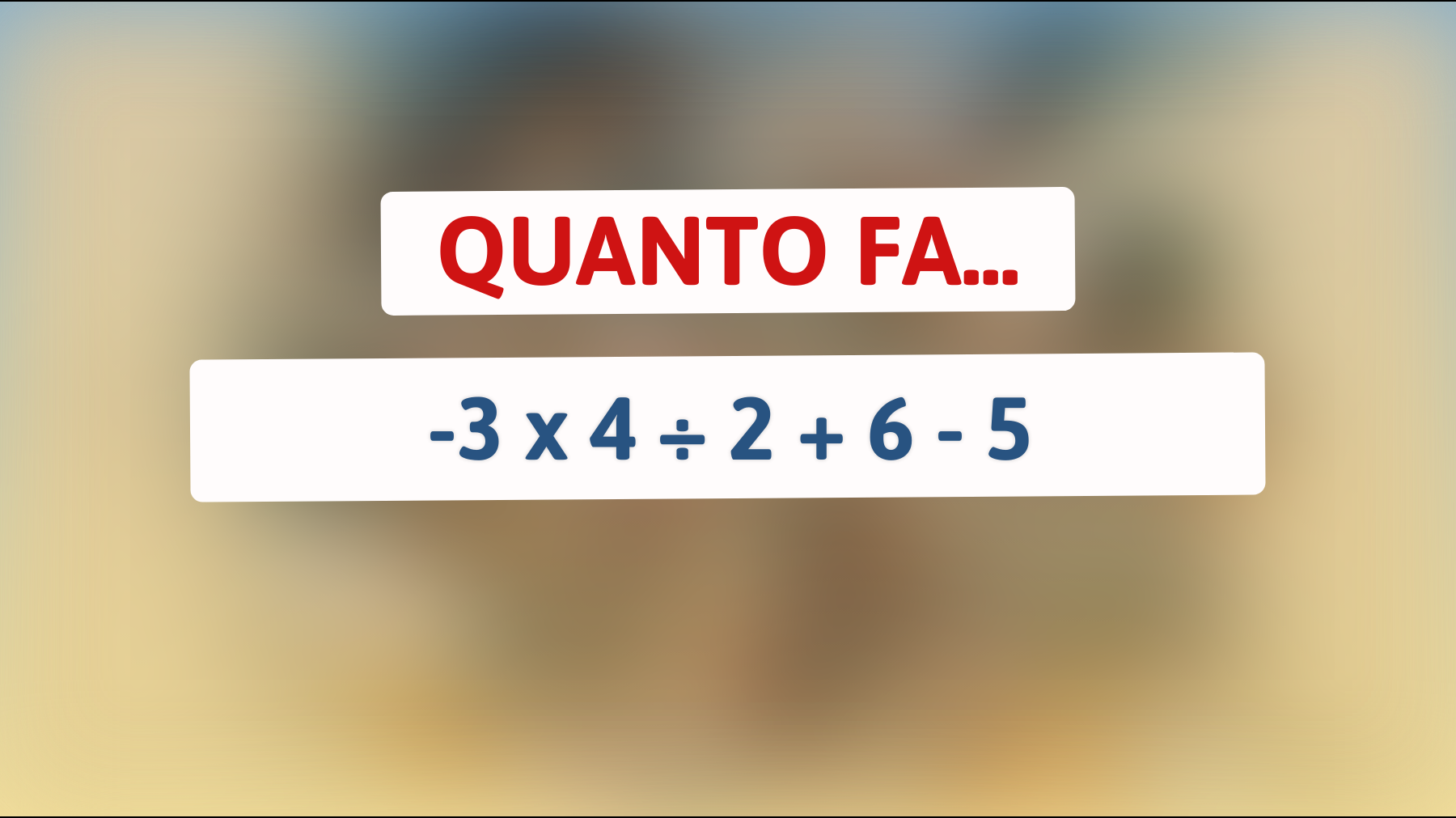 \"Solo il 2% riesce a risolverlo: scopri se sei tra le menti più brillanti con questo semplice calcolo!\""